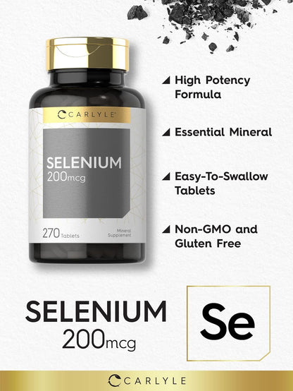 CARLYLE Selenium 200mcg 270 Tabletas
