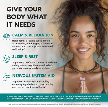 Nutra Harmony - Gaba(750mg) L-theanine(150mg) con vitamina B6 & magnesium - 120 capsulas