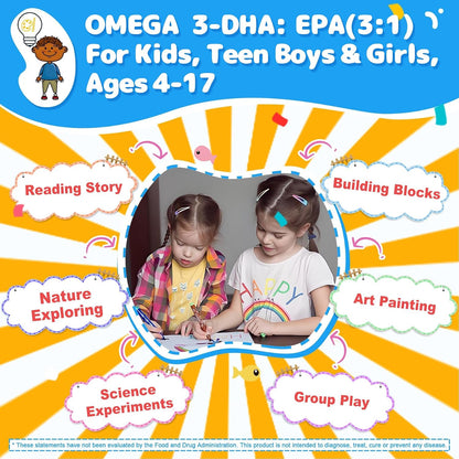Nextdia Omega 3 (EPA/DHA) para niños y adolescentes, con multivitamínico y calcio - 60 gummies