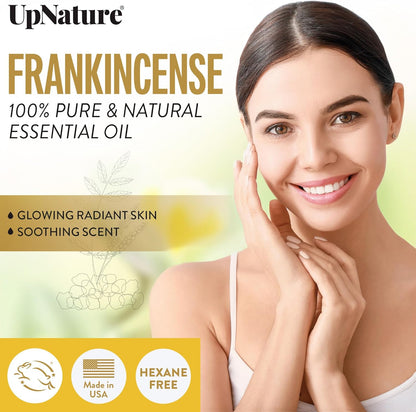 Frankinsense UpNature Aceite esencial de incienso roll-on -  100% puro para la piel, 10ml