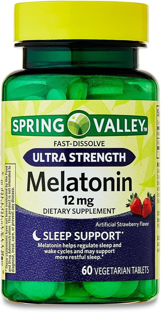 Spring Valley Melatonina 12mg 60 Tabletas