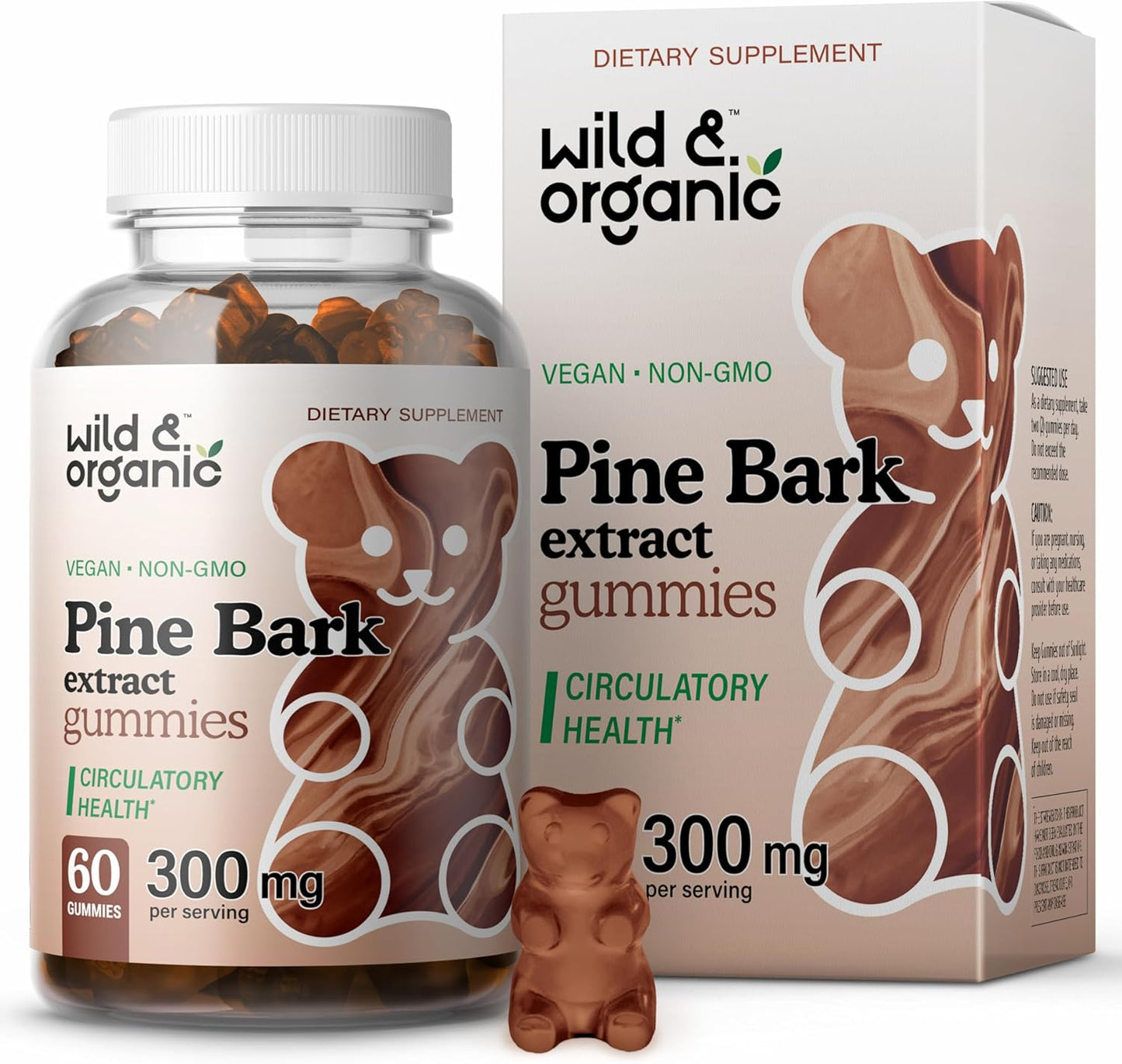 Wild & Organic - Pine Bark extract 300mg, 60 gummies