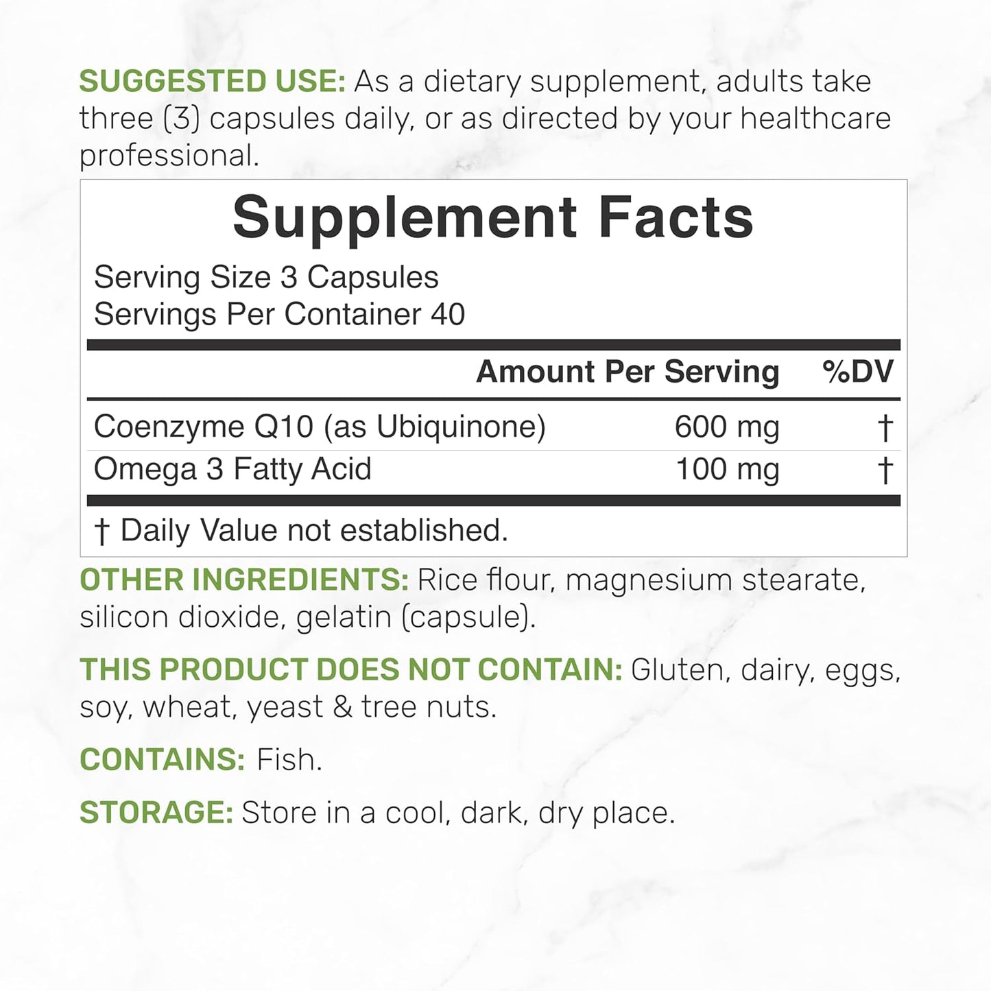 Deal Supplement CoQ10 600 mg, 120 cápsulas