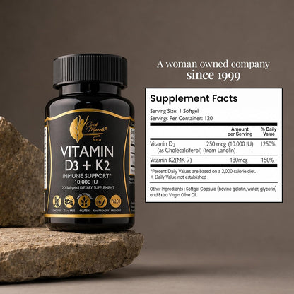 Coco March - Vitamina D3 + K2 10,000 IU - 120 capsulas
