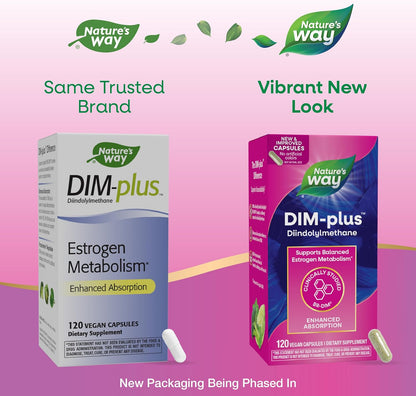 Nature's Way DIM-plus fórmula metabolismo de estrógeno, 120 cápsulas