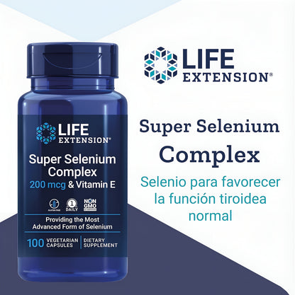 Super selenium complex 200mcg , 100 capsulas vegetarianas - Life extension