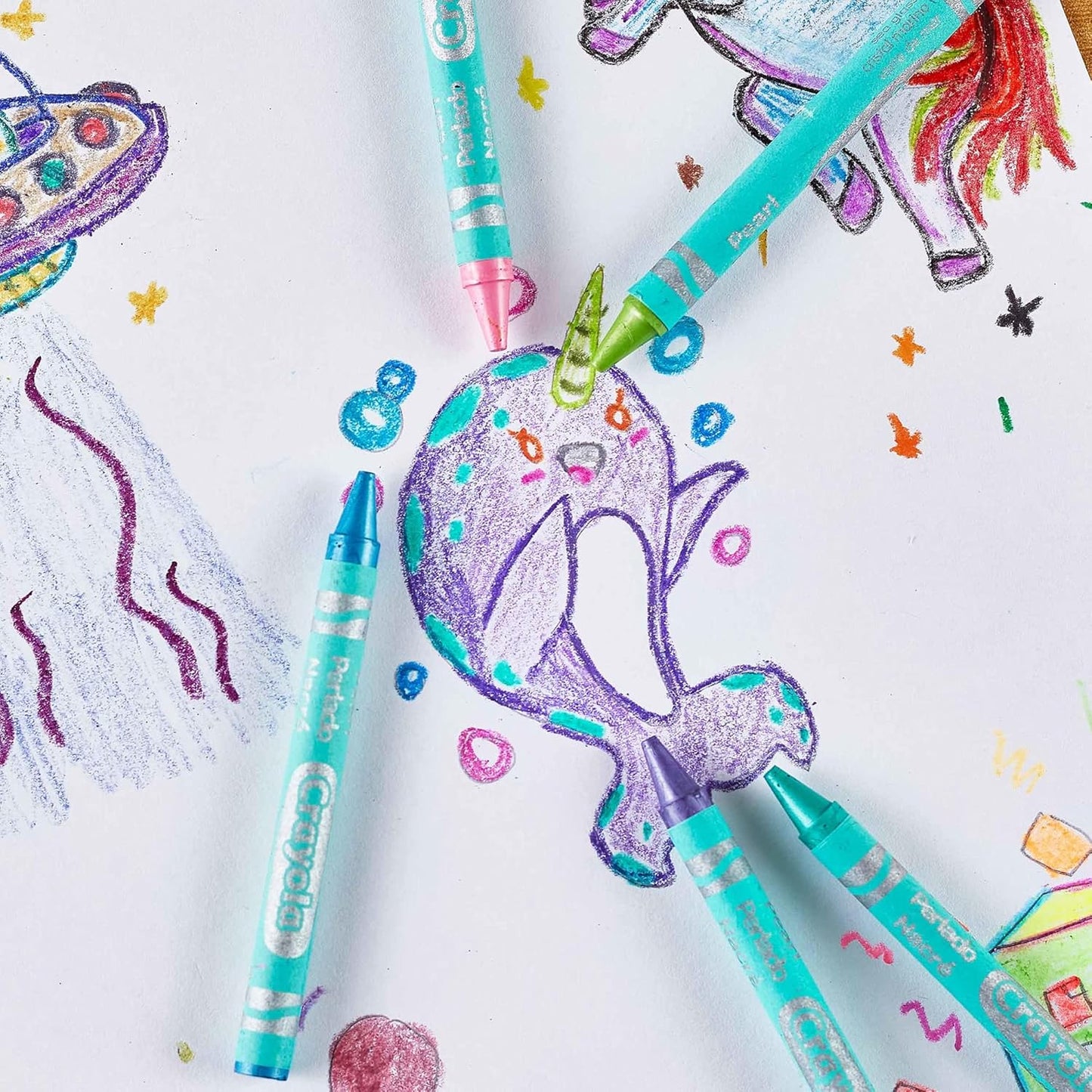 Crayola Crayones de perlas, colores nacarados, 24 unidades, suministros para colorear, regalo para niños de 3, 4, 5, 6 años