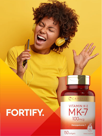 Carlyle Vitamina K2 MK7 100 mcg | 150 cápsulas blandas