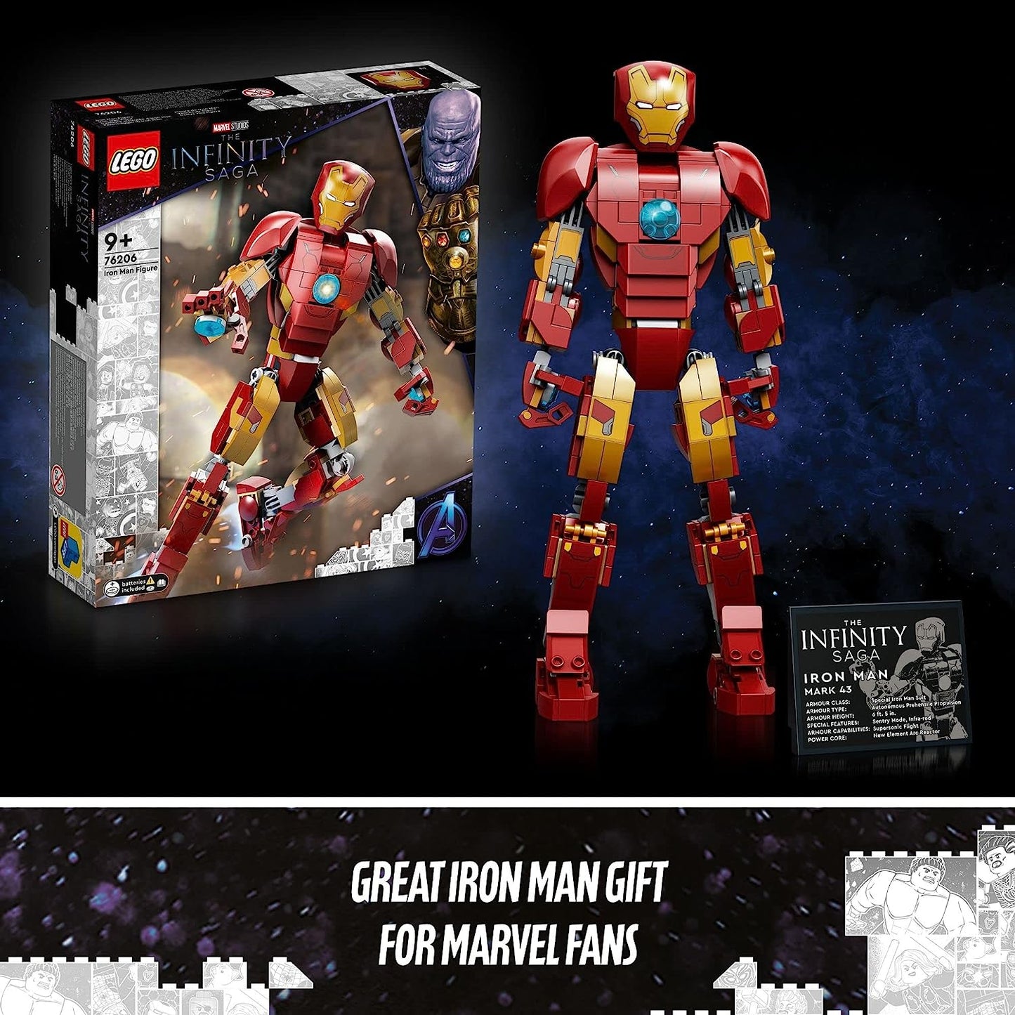 LEGO Marvel Super Heroes Figura de Iron Man 76206 381 pcs