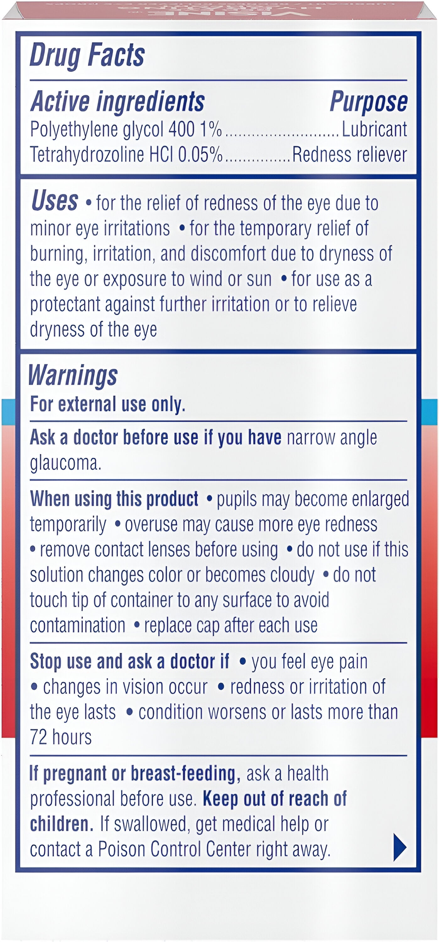 Visine Red Eye Hydrating Comfort Alivio del enrojecimiento y gotas lubricantes para ayudar a hidratar los ojos rojos, Tetrahidrozolina HCl, 15ml