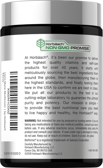 Lions Mane 4200mg 120 capsulas - Horbaach