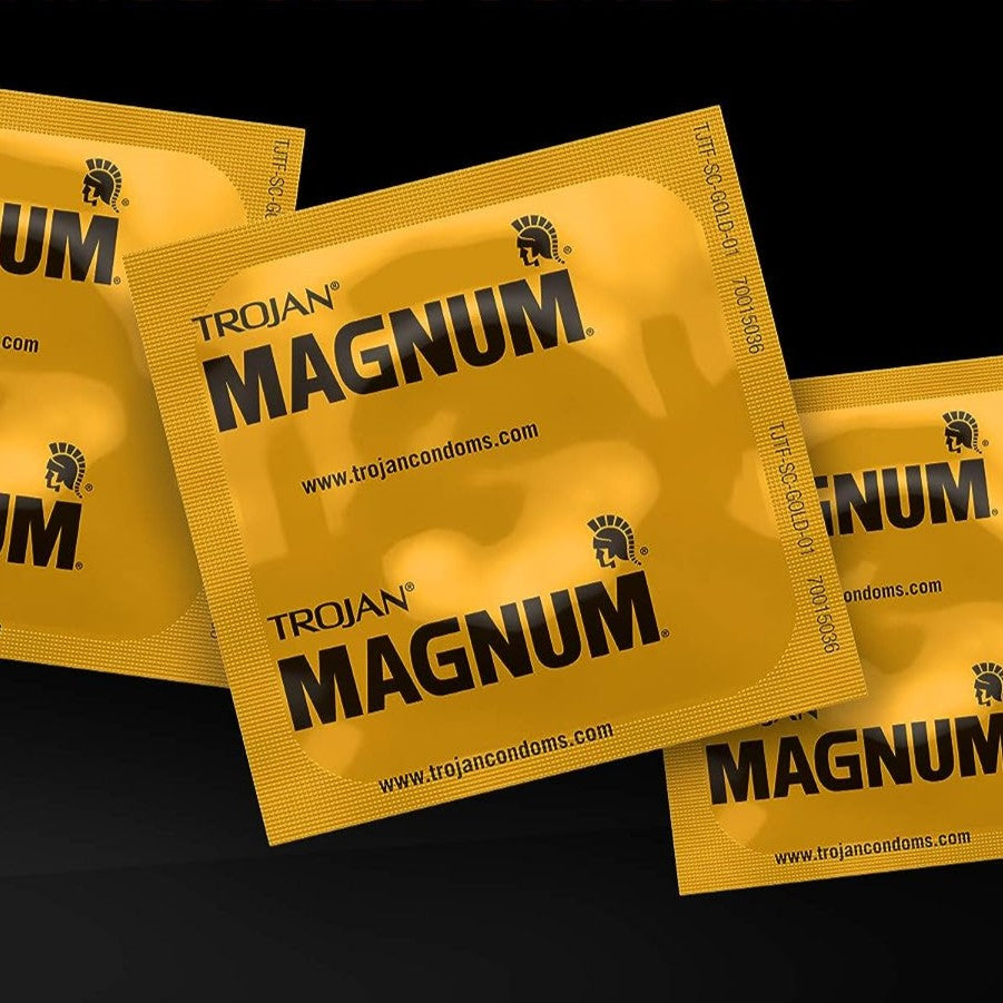 TROJAN Magnum XL Lubricated Premium Latex Condoms