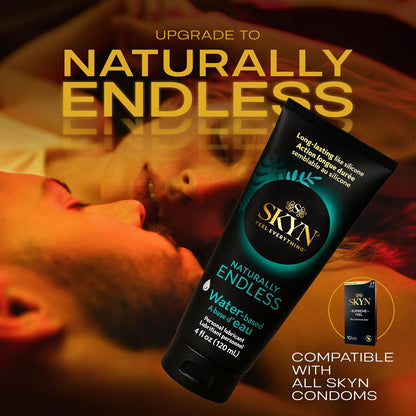 SKYN - Lubricante personal Naturally Endless – 120ml. – Lubricante a base de agua , seguro con condones de látex y sin látex y jugetes sexuales