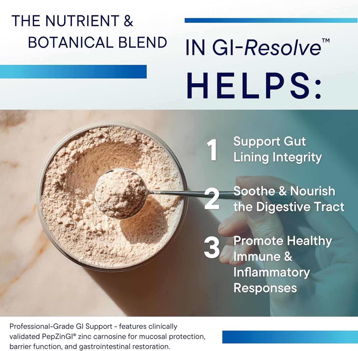 BIOTICS RESEARCH GI Resolve Fórmula avanzada de L-glutamina en polvo, 189gr