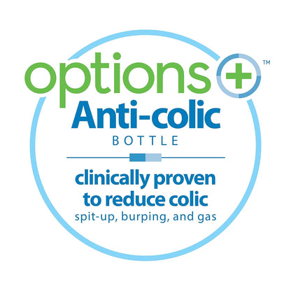 Dr. Brown's Natural Flow Anti-Colic Options+ Kit de inicio de botella para sorber estrecho, 8 oz