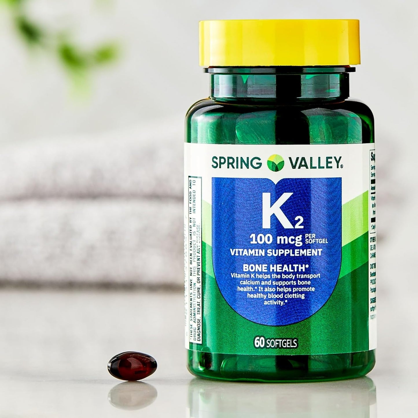 Vitamina K2 - Spring Valley - 100 mcg - 60 Capsulas blandas