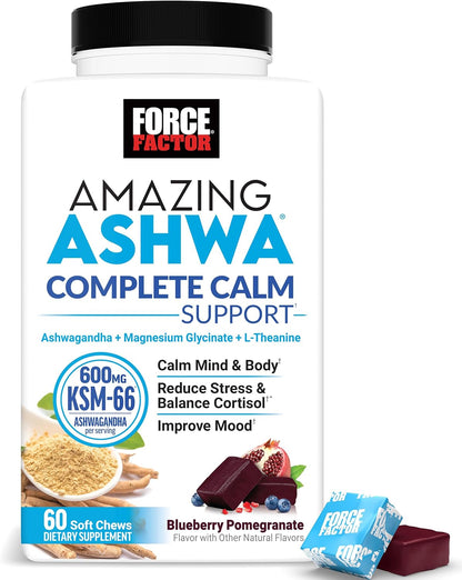 Force factor Amazing Ashwagandha KSM-66 -60 toffies
