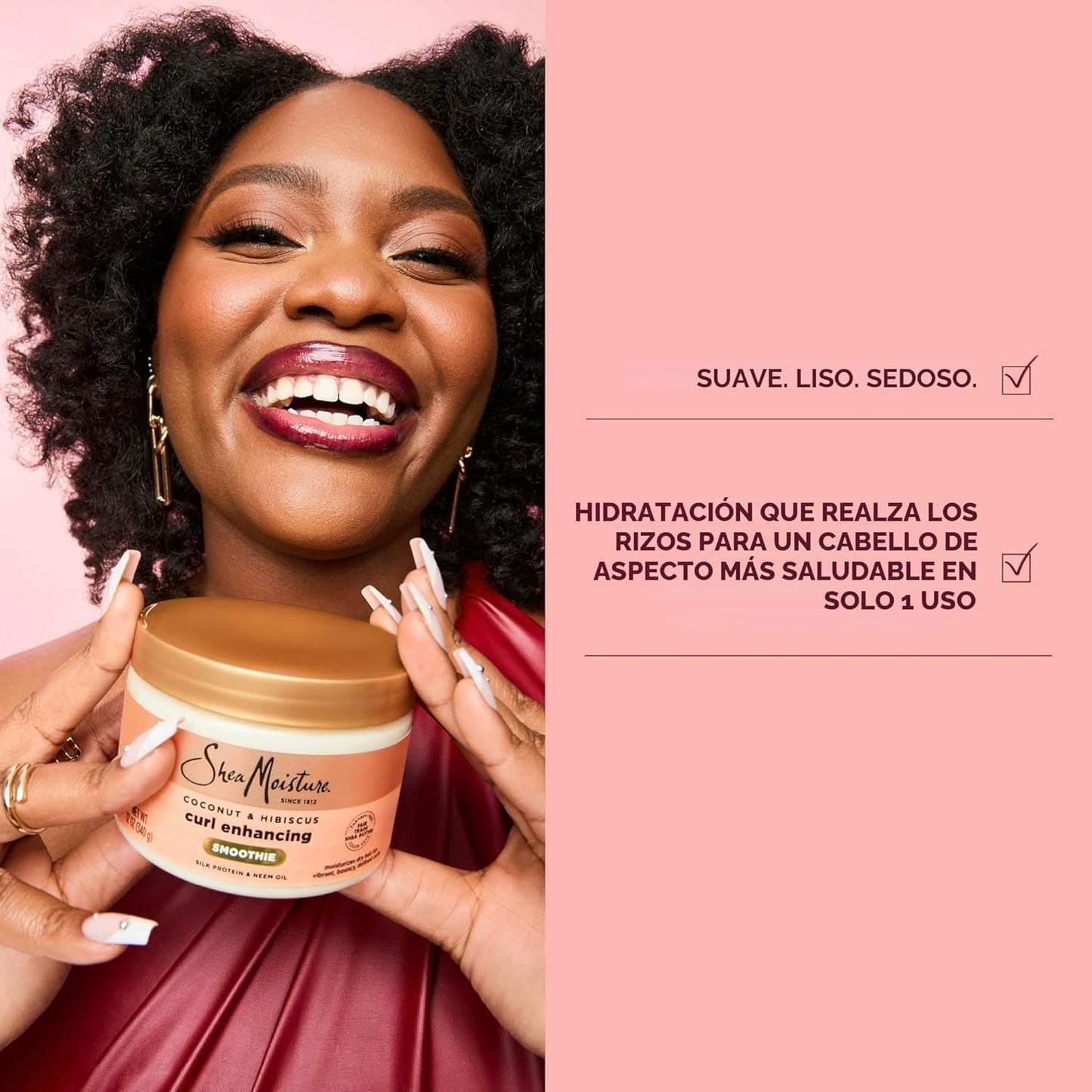 SheaMoisture Crema Smoothie para Definir Rizos, 340g