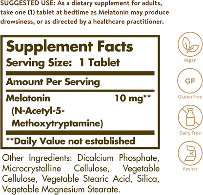 Melatonina 10mg - 60 tabletas Solgar