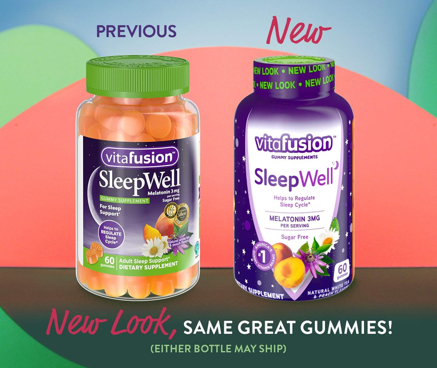 Melatonina  3mg en Gomitas Vitafusion Sleep Well - 60 gomitas