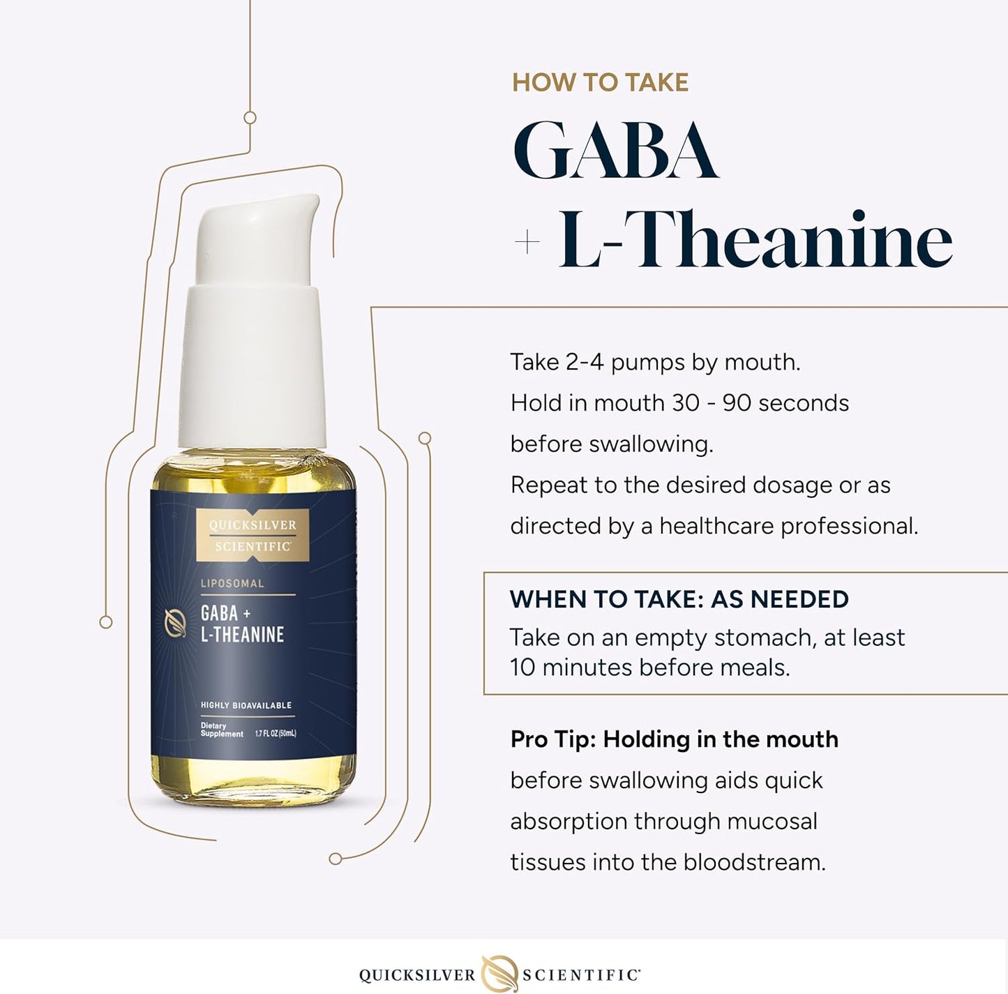 Quicksilver Scientific GABA liposomal con L-theanina 100 mg