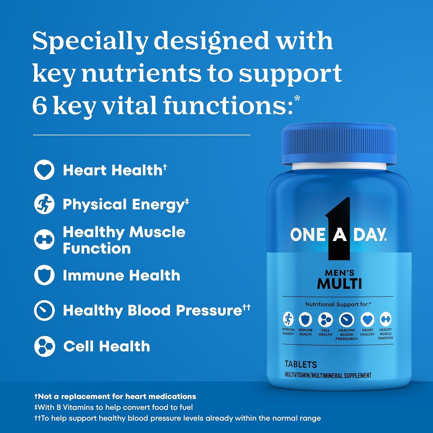 One A Day Suplemento multivitamínico para hombre, 200 Tabletas
