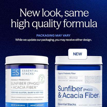 Essential Stacks - Sunfiber (PHGG) + Acacia Fiber, 210g