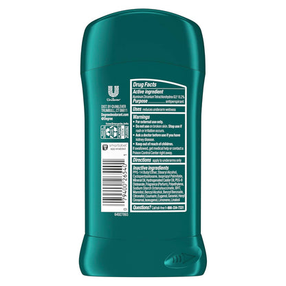 Degree Desodorante antitranspirante original Cool Rush 48 horas de protección contra el sudor y el olor, antitranspirante para hombres, 76g