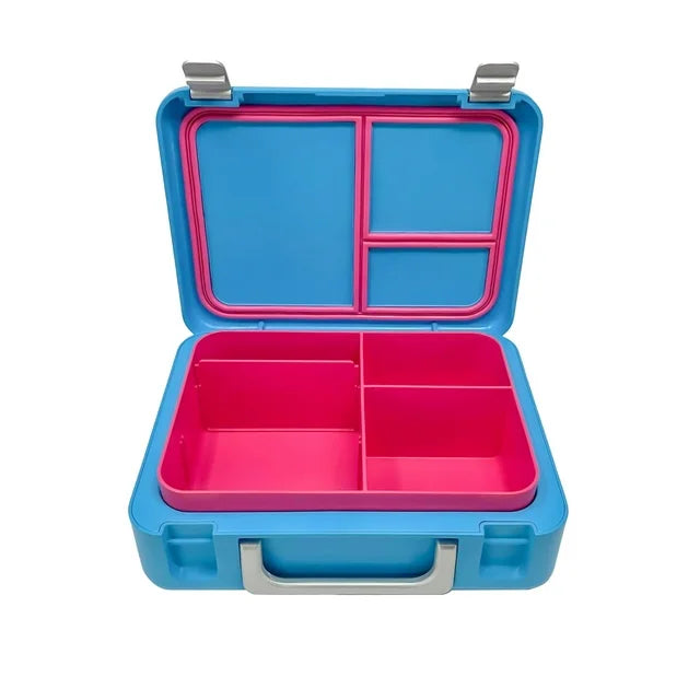 MrBeast Feastables World's Coolest Collectible Lunch Box, BPA-Free, Blue/Pink