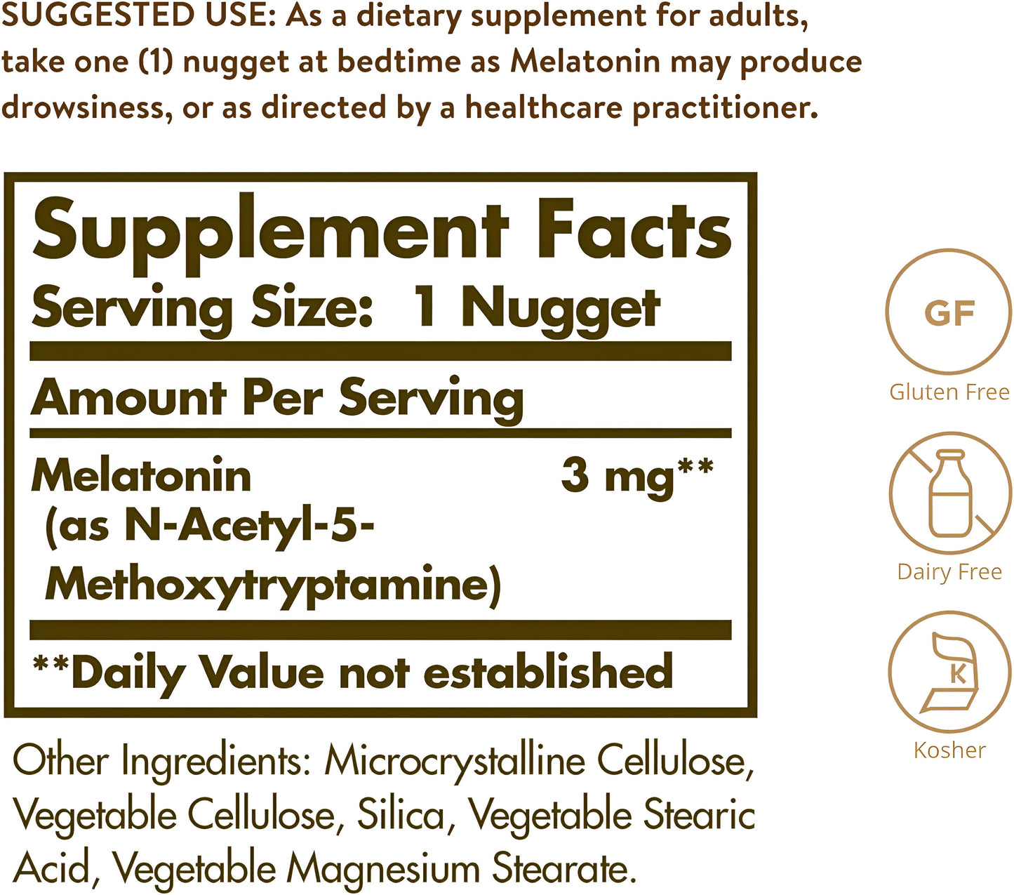 Melatonina 3mg , 120 Tabletas - Solgar