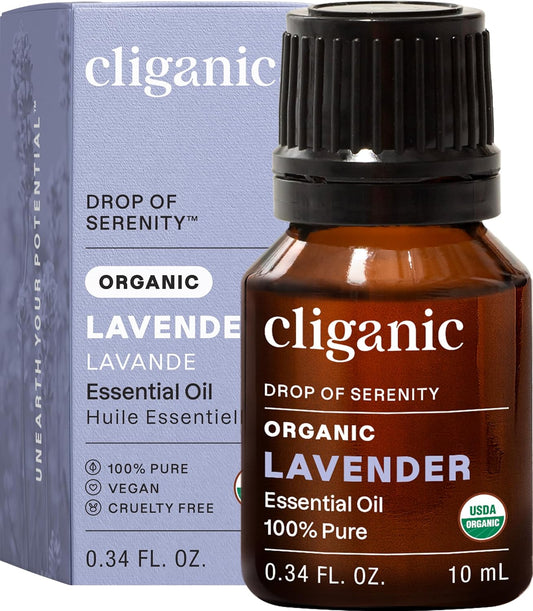Cliganic Aceite esencial de lavanda orgánica, 10ml