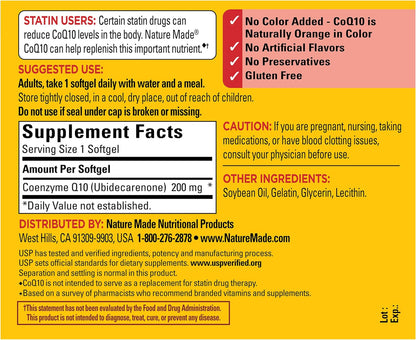 Nature Made - Coq10 200mg, 80 capsulas
