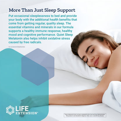 Life Extension Quiet Sleep Melatonin 5 mg, 60 cápsulas vegetarianas