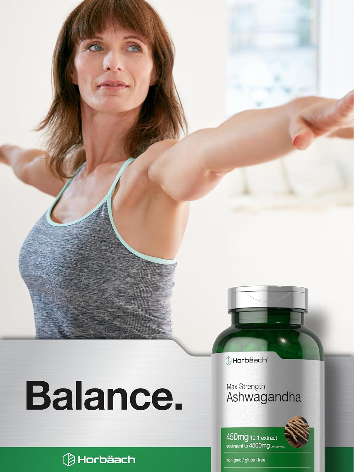 Ashwagandha Horbaach 450mg 200 capsulas