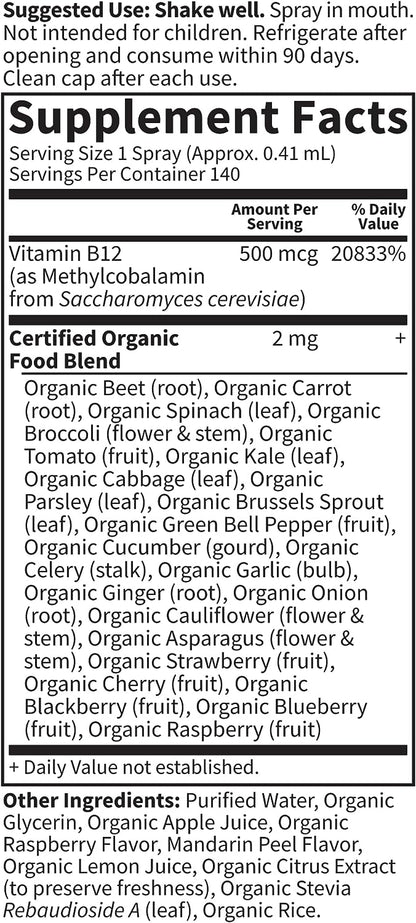 Garden of Life B12 spray orgánico 2oz