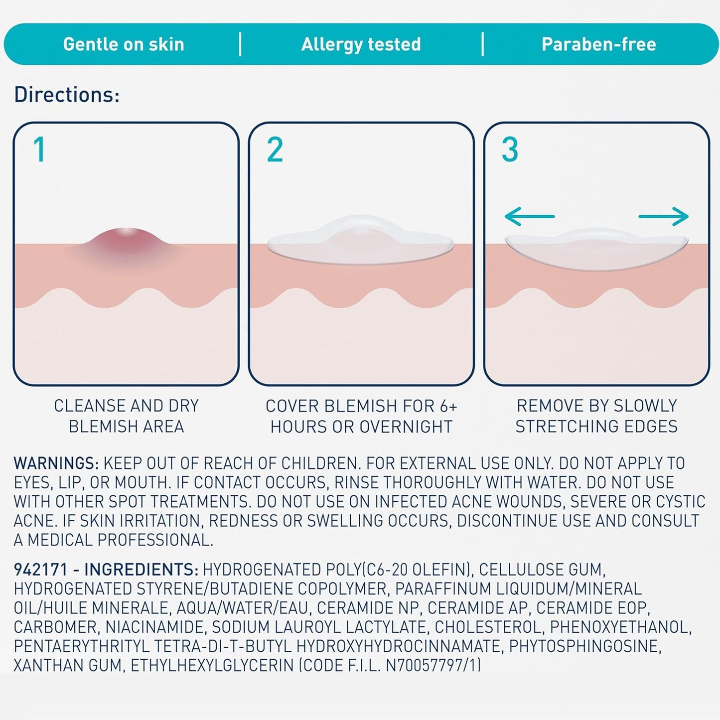 CeraVe - parches de barrera contra imperfecciones , 22 parches hidrocoloides invisibles (2 tamaños)