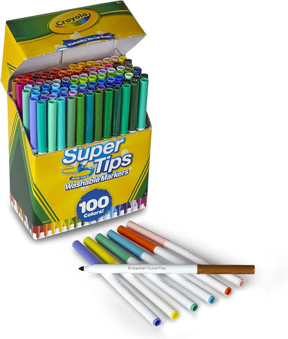 Crayola Supertips , juego de 100 plumones lavables Deluxe Limited Edition