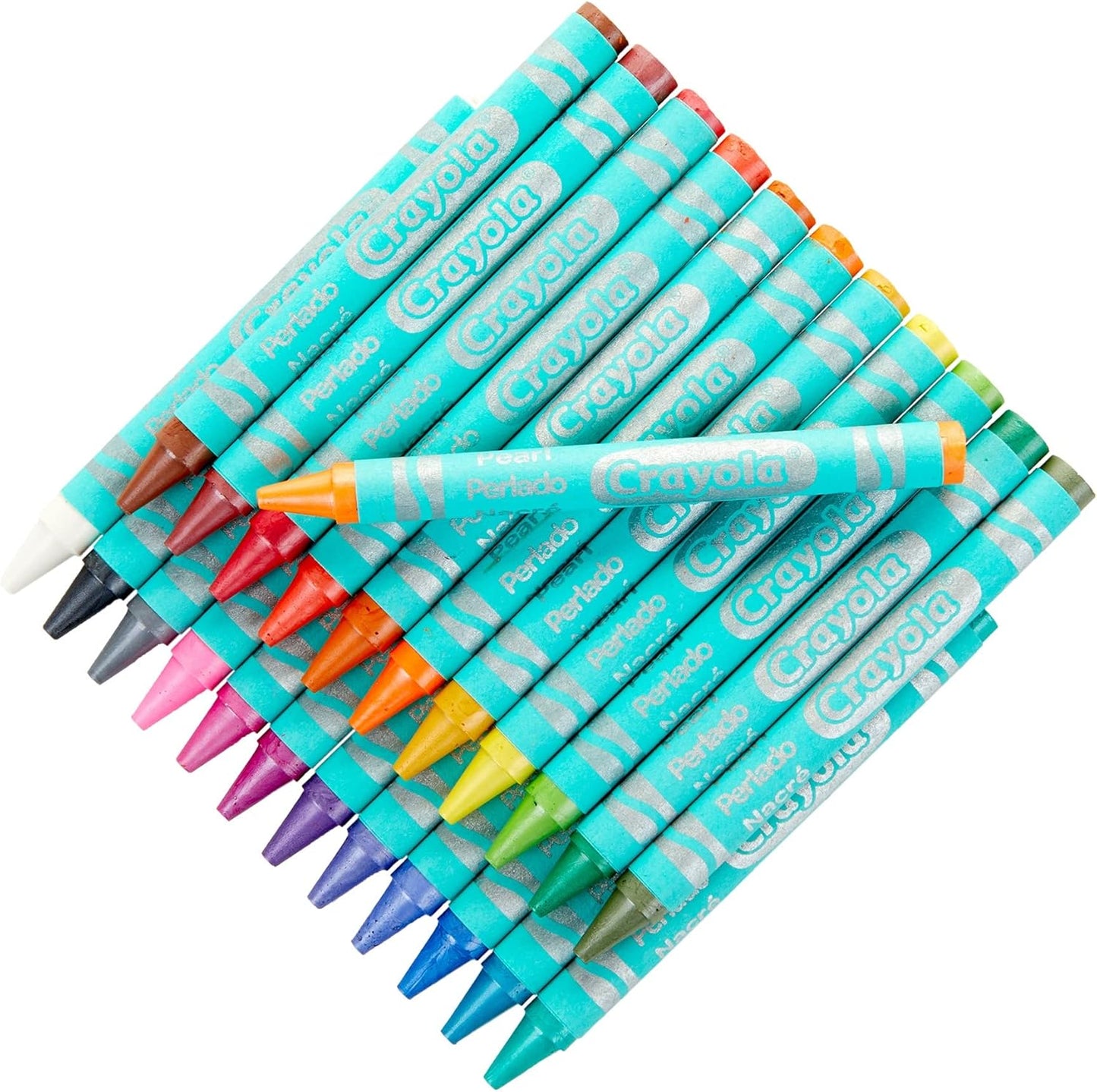 Crayola Crayones de perlas, colores nacarados, 24 unidades, suministros para colorear, regalo para niños de 3, 4, 5, 6 años