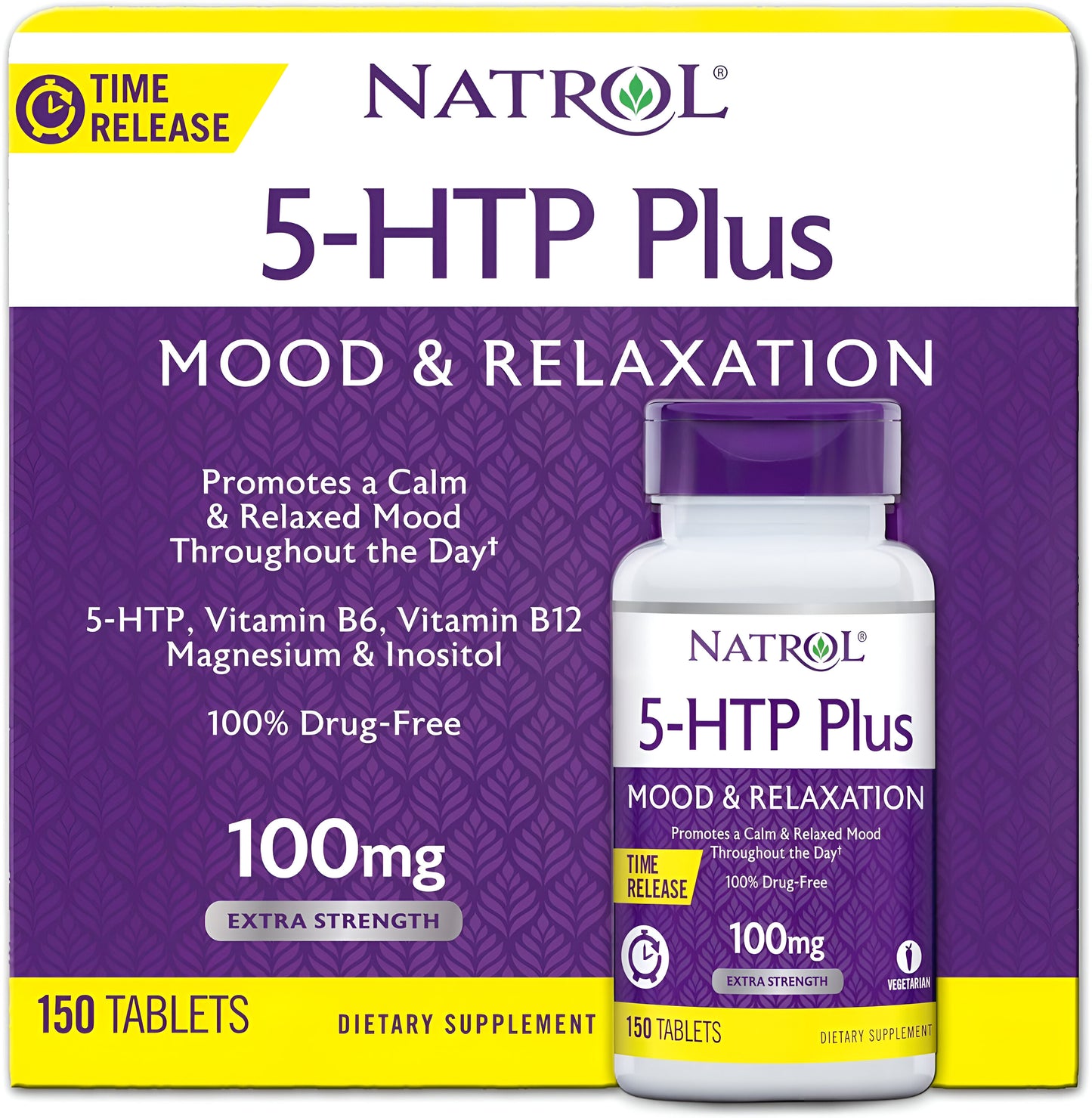 5 HTP Natrol 150 Tabletas 100mg.