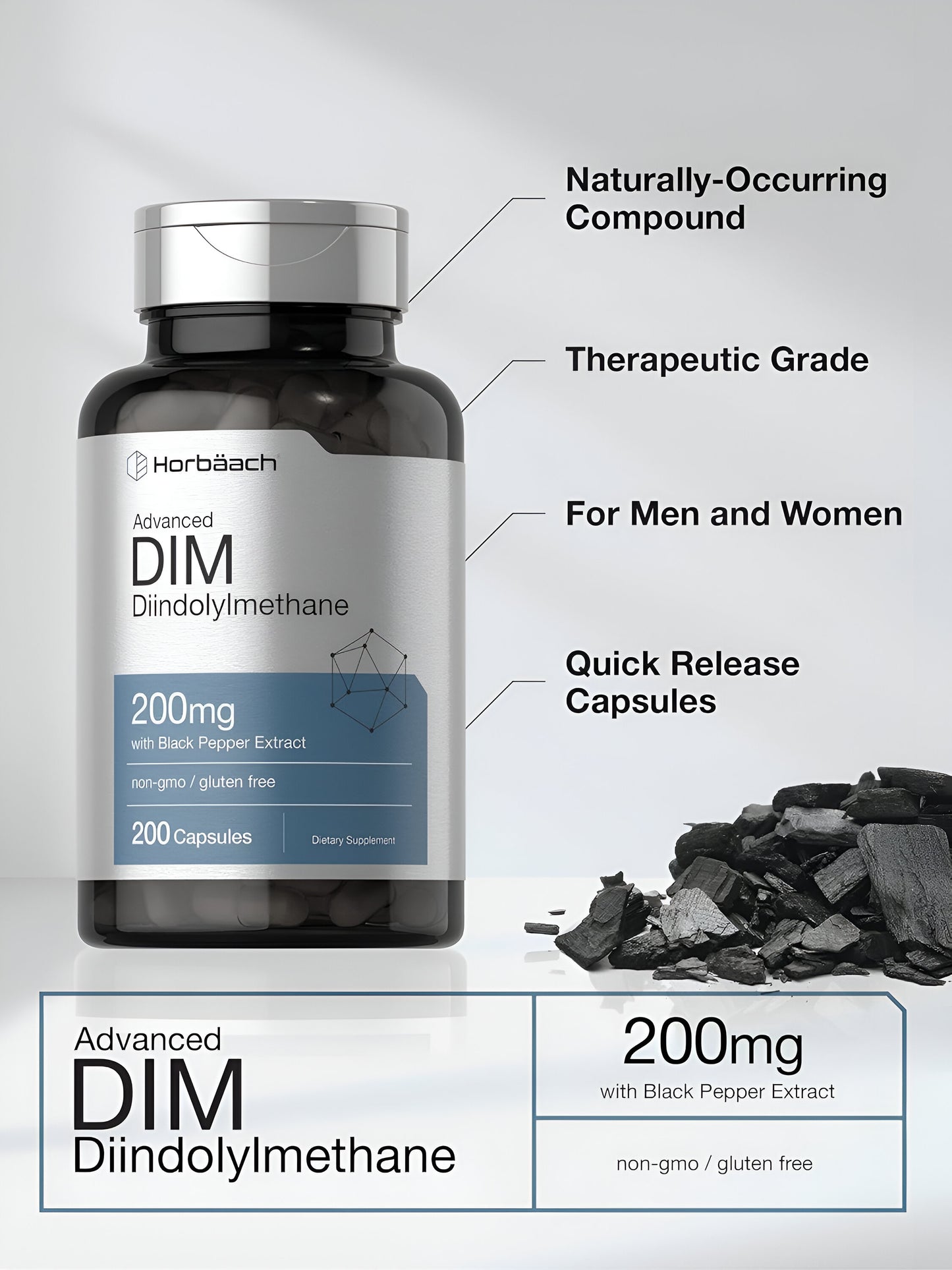 Dim 200mg Horbaach , 200 Capsulas