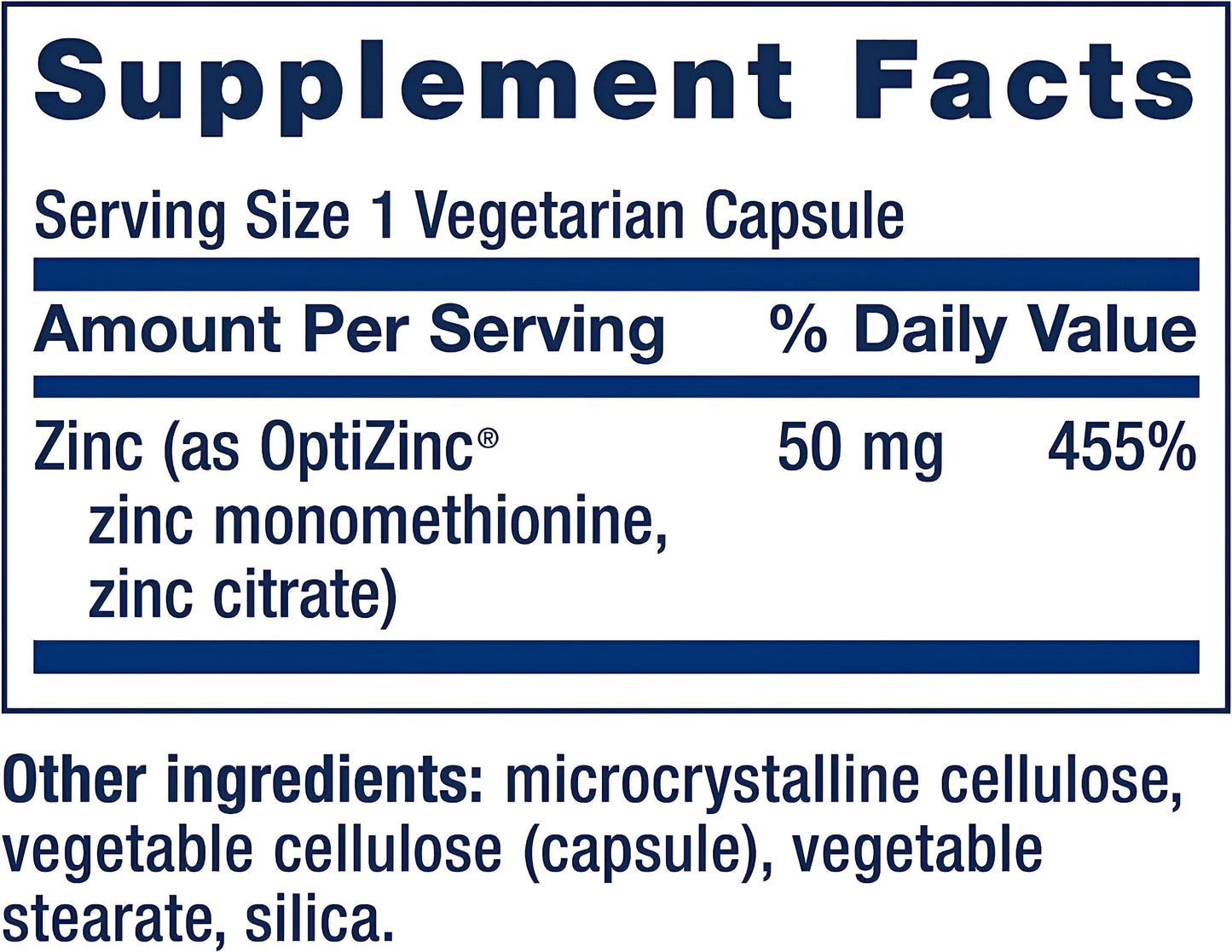 Life Extension Zinc Caps 50mg High Potency 90 capsulas vegetarianas