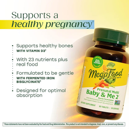 MegaFood multivitaminico prenatal 120 tabletas