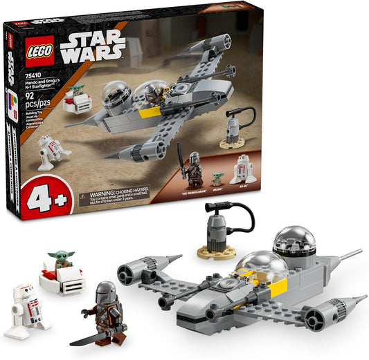 Lego Star Wars Mandaloriano Caza N-1 de Mando y Grogu, 92 PCS- 75410