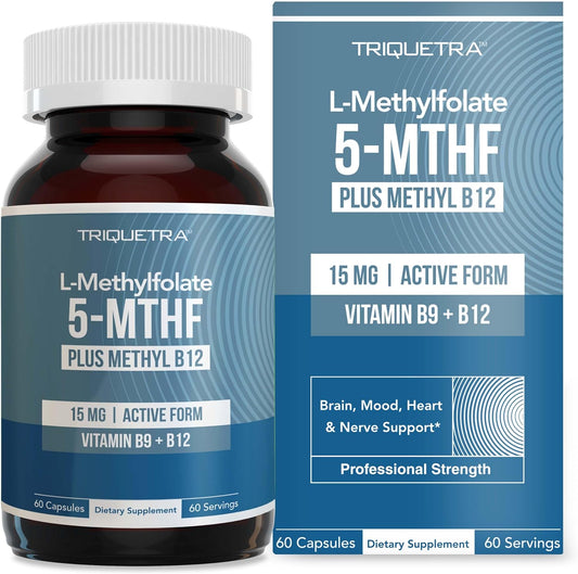 Triquetra, L Metilfolato 15mg Plus Metil B12 Cofactor –  60 Cápsulas