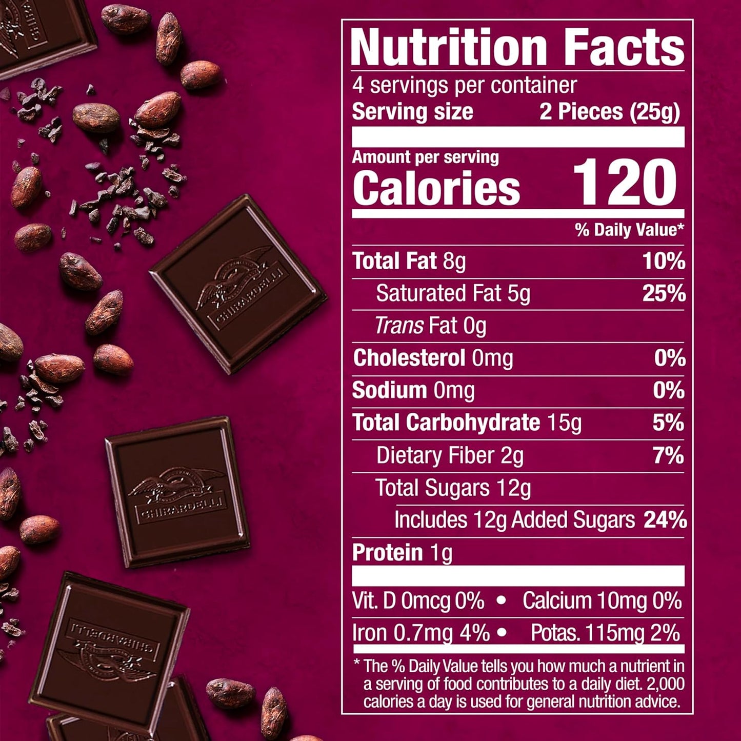 GHIRARDELLI RASPBERRY Dark Chocolate - Barra de chocolate negro intenso, frambuesa 100g