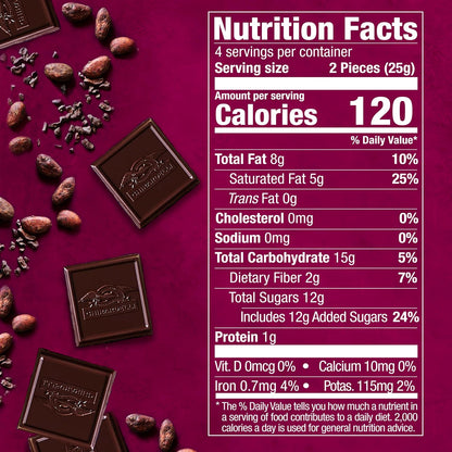 GHIRARDELLI RASPBERRY Dark Chocolate - Barra de chocolate negro intenso, frambuesa 100g