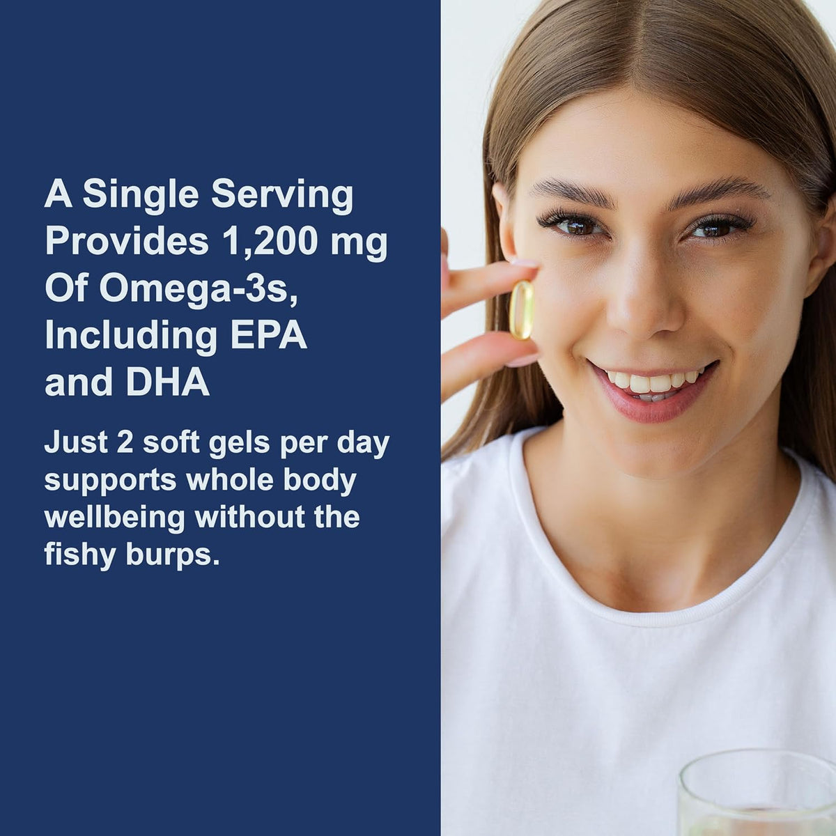 Carlson - Super Omega-3, 1200 mg de ácidos grasos omega-3 con EPA y DHA,  100 Capsulas de Gel.