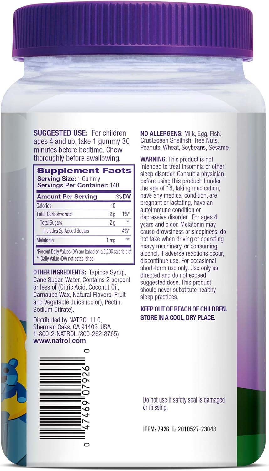 Kids Melatonin Gummies - Natrol - Gomitas