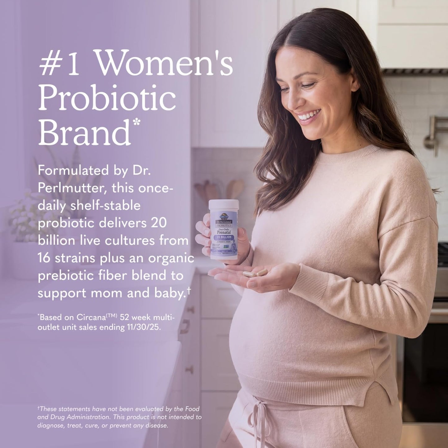 Garden of Life Dr. Formulated, probióticos para tomar una vez al día prenatal, 30 capsulas