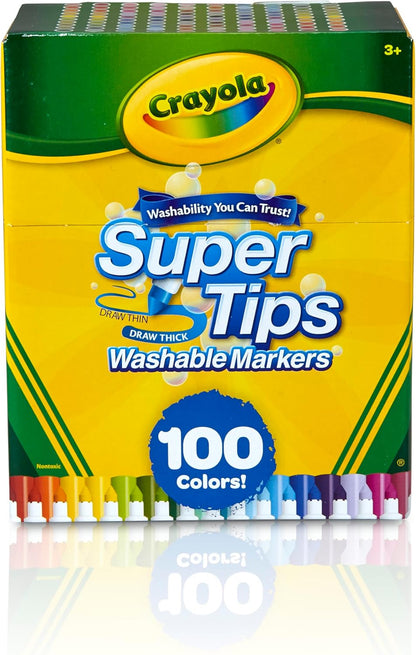 Crayola Supertips , juego de 100 plumones lavables Deluxe Limited Edition